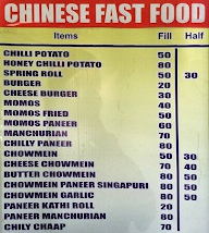 Bablu Chinese Food menu 1