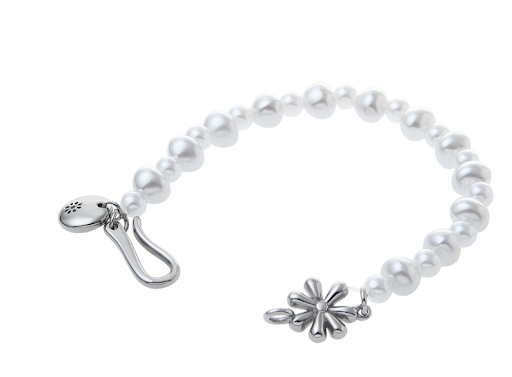 Title 4, Bead Splicing Bracelet with Curved Buckle Flowe...