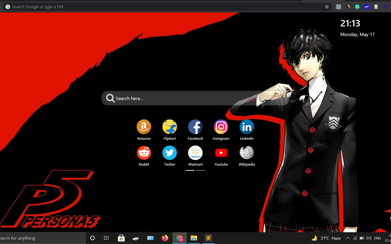 Persona 5 Wallpaper New Tab Theme Preview image 3