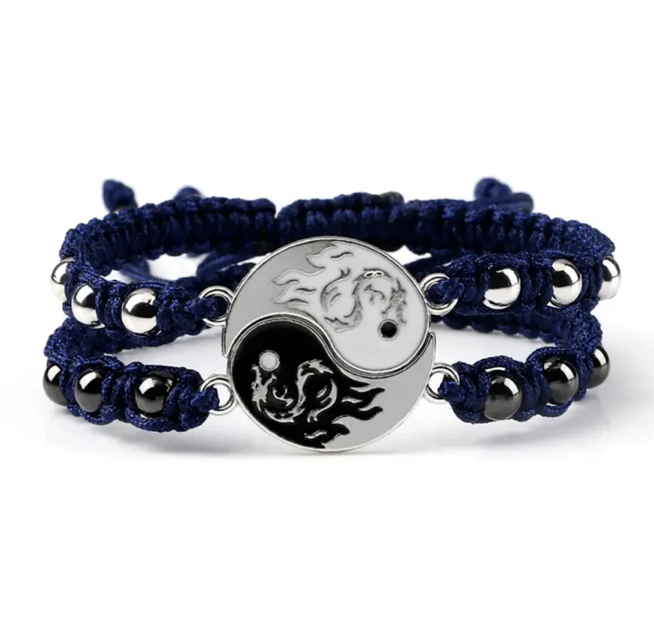 Nieuwe Magnetische Taiji Draak Totem Yin en Yang Mode Armband. Voor evenwicht, gezondheid en een unieke stijl. Voor mannen en vrouwen.