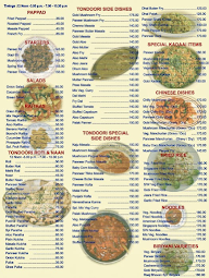 Raja Agencies menu 2