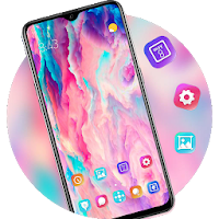 Abstract theme colorful gradient bright launcher