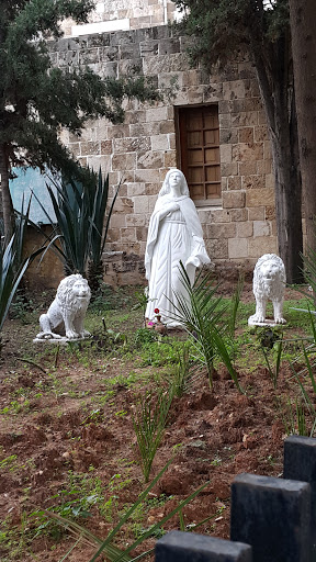 Saint Takla and the lions sculptures