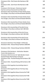 Ghasitaram Sweets N Gifts menu 3