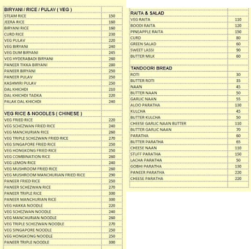 Swagat Family Restaurant menu 