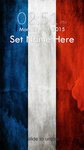 France Flag Keypad Lock Screen