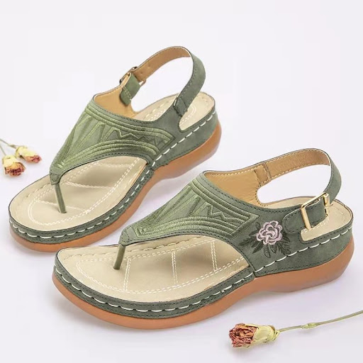 Title 6, Womens Wedge Sandals with Stitch Detailing and...