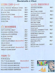 Bollywood Mocktails & Chai menu 1