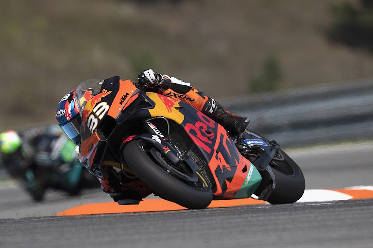 Brad Binder of South Africa and Red Bull KTM Factory Racing rounds the bend during the MotoGP race during the MotoGP Of Czech Republic at Brno Circuit on August 09, 2020 in Brno, Czech Republic.