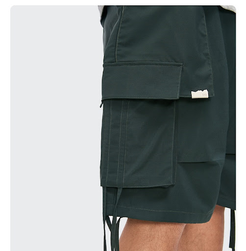 Title 9, Pleated Multi-pocket Loose Casual Mens Shorts ...