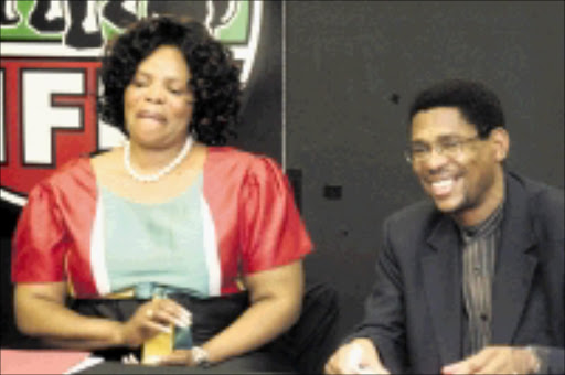 RIVALS: IFP chairperson Zanele Magwaza-Msibi and general secretary Musa Zondi. 11/10/2009. © Unknown.