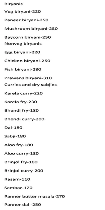 Subhadra Foods menu 