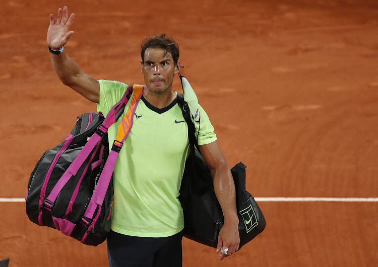 Spain's Rafael Nadal leaves court after losing his semi final match against Serbia's Novak Djokovic.