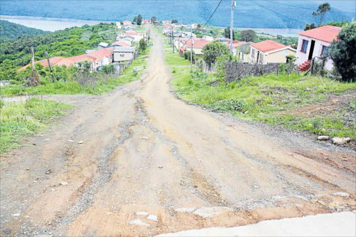 JOB NOT DONE: Nyoni Projects was roped in by BCM in August to tar roads in NU16, but residents say the company dug up the road and left without carrying out the work Picture: SINO MAJANGAZA