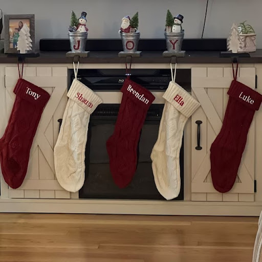 Title 8, Embroidered Knitted Christmas Socks Decorative ...
