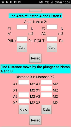 Pascals Principle Hydraulic Lift SystemCalculator