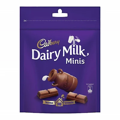 Cadbury Dairy Milk Chocolate Home Treats Pack, 126 G, 18 Units - 2x126 g
