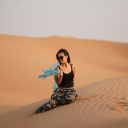 Girl in the desert