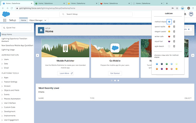 cubicon for Salesforce chrome extension