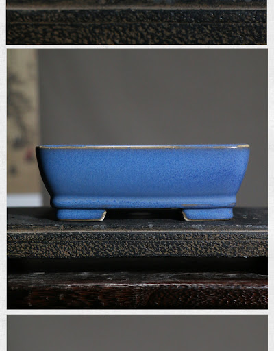 Title 7, Purple Sand Flower Pot Rectangular Antique Hand...