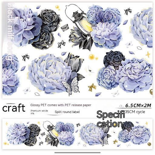 Title 26, Glossy Sticker Hand Account Flowers and Paper A...