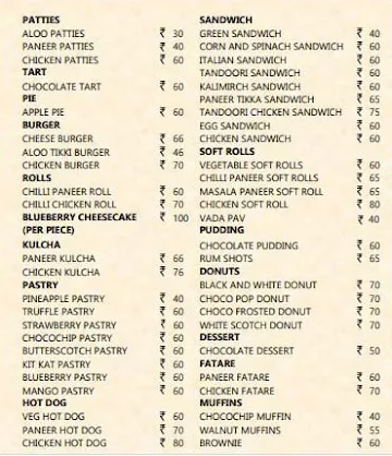 Cherry Crush menu 