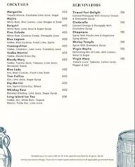 Fort Tiracol Heritage Hotel menu 1