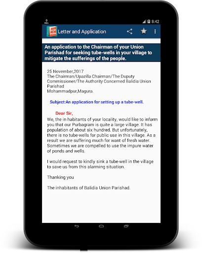 Letter  Application Writing