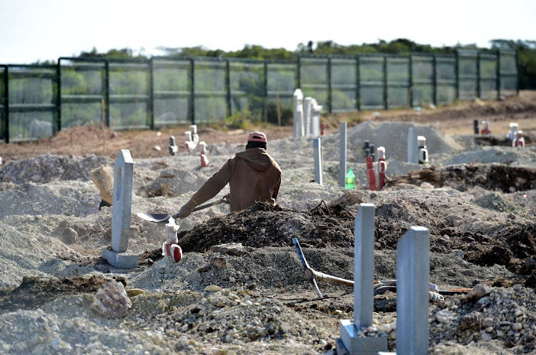 New graves being dug in a cemetery in Motherwell near Gqeberha.