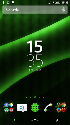 Darkness Green Xperien Theme