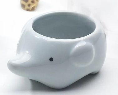Title 4, Ceramic Cartoon Hedgehog Pig Elephant With Bott...