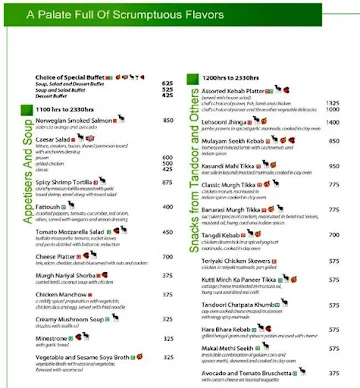 Food Nursary menu 