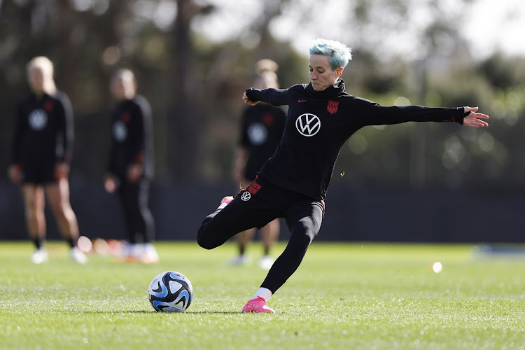 Megan Rapinoe of the US during a pre-World Cup training session in Auckland, New Zealand on July 17 2023.