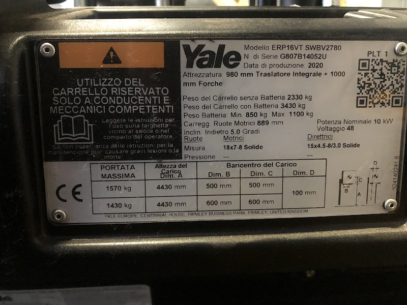 Imagen de YALE ERP16VT