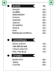 Fru-King shots menu 1