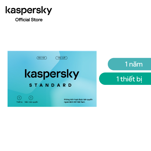 Key 1 Năm Phần Mềm Diệt Virus Kaspersky Standard - Hàng Chính Hãng