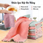 Khăn Lau Bếp Đa Năng 2 Mặt Siêu Thấm (Lau Bếp, Bát Đĩa, Bàn Ghế...) Kháng Khuẩn (1Chiếc) Khogiasi247