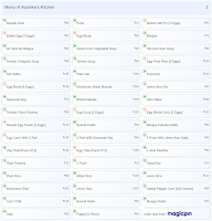Atumika's Kitchen menu 2