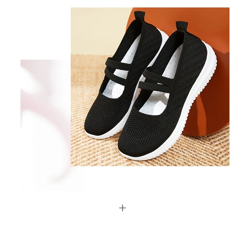Title 5, Dames ademende casual schoenen met flyknit gewe...