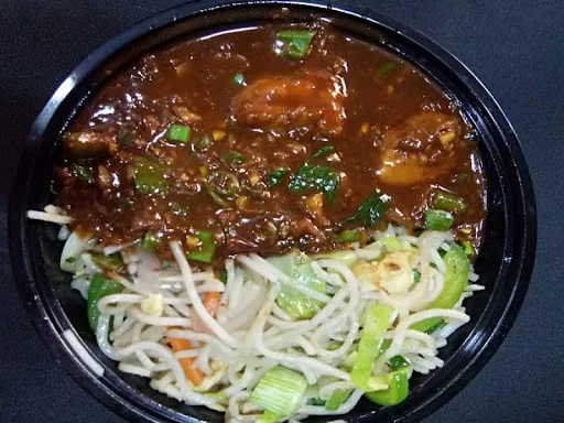 Prawns Singaporean Coriander Noodles With Chilli Basil Sauce Bowl