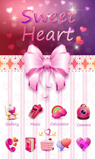 Sweet Heart GO Launcher Theme