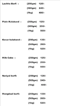 Jodha Sweets & Namkeen menu 7