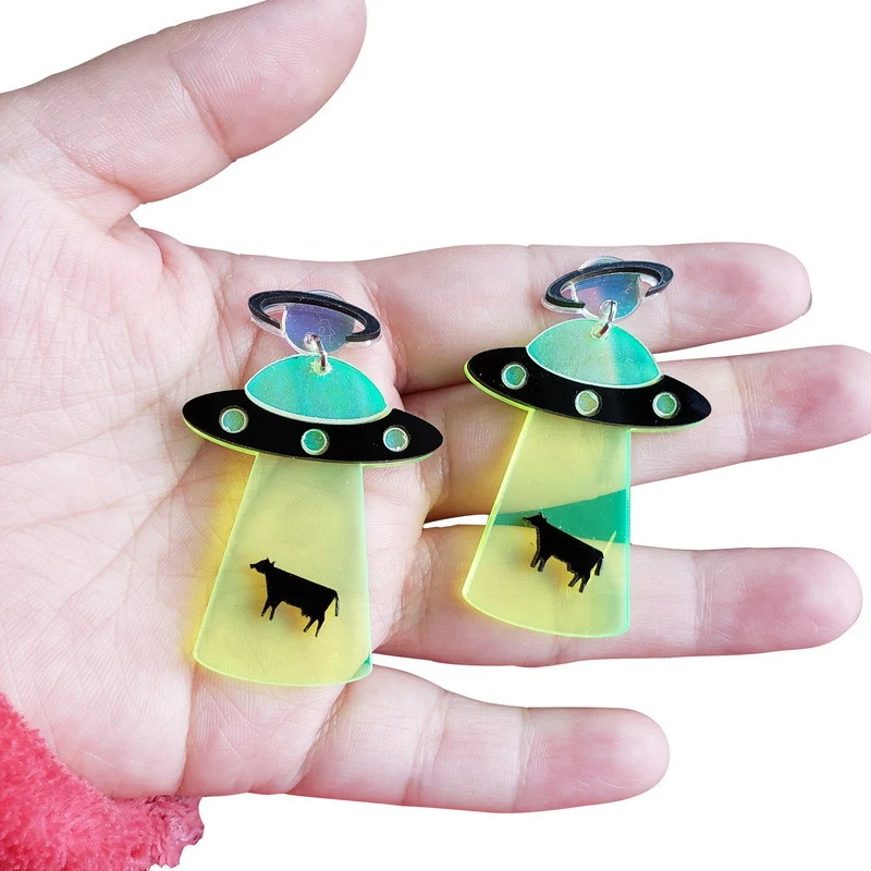 Pendientes acrílicos alienígenas personalizados — ¡expresa tu estilo único con estos pendientes divertidos y originales!
