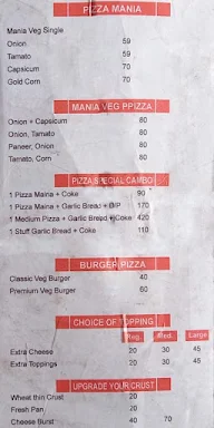 Friend's Pizza Cafe menu 1