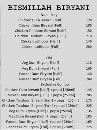 Bismillah Caterers menu 1