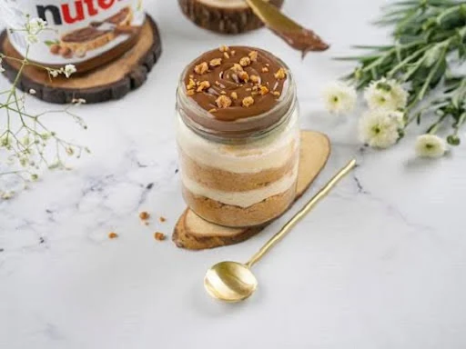 Eggless Hazelnut Jar Cake