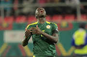 Senegal's Bamba Dieng scores his side's  second goal against Cape Verde at  Kouekong Stadium, Bafoussam, Cameroon, on January 25 2022.