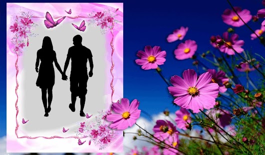 download Bingkai Foto Bunga Cinta free