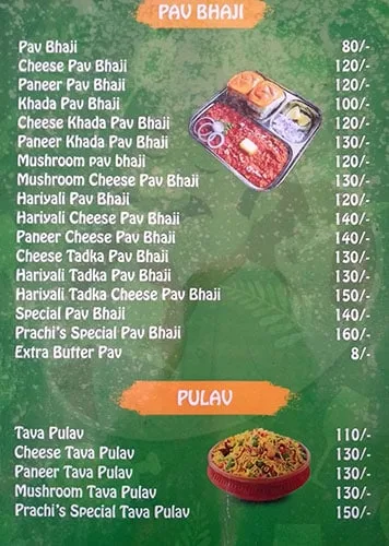 Prachi Sandwich Corner menu 