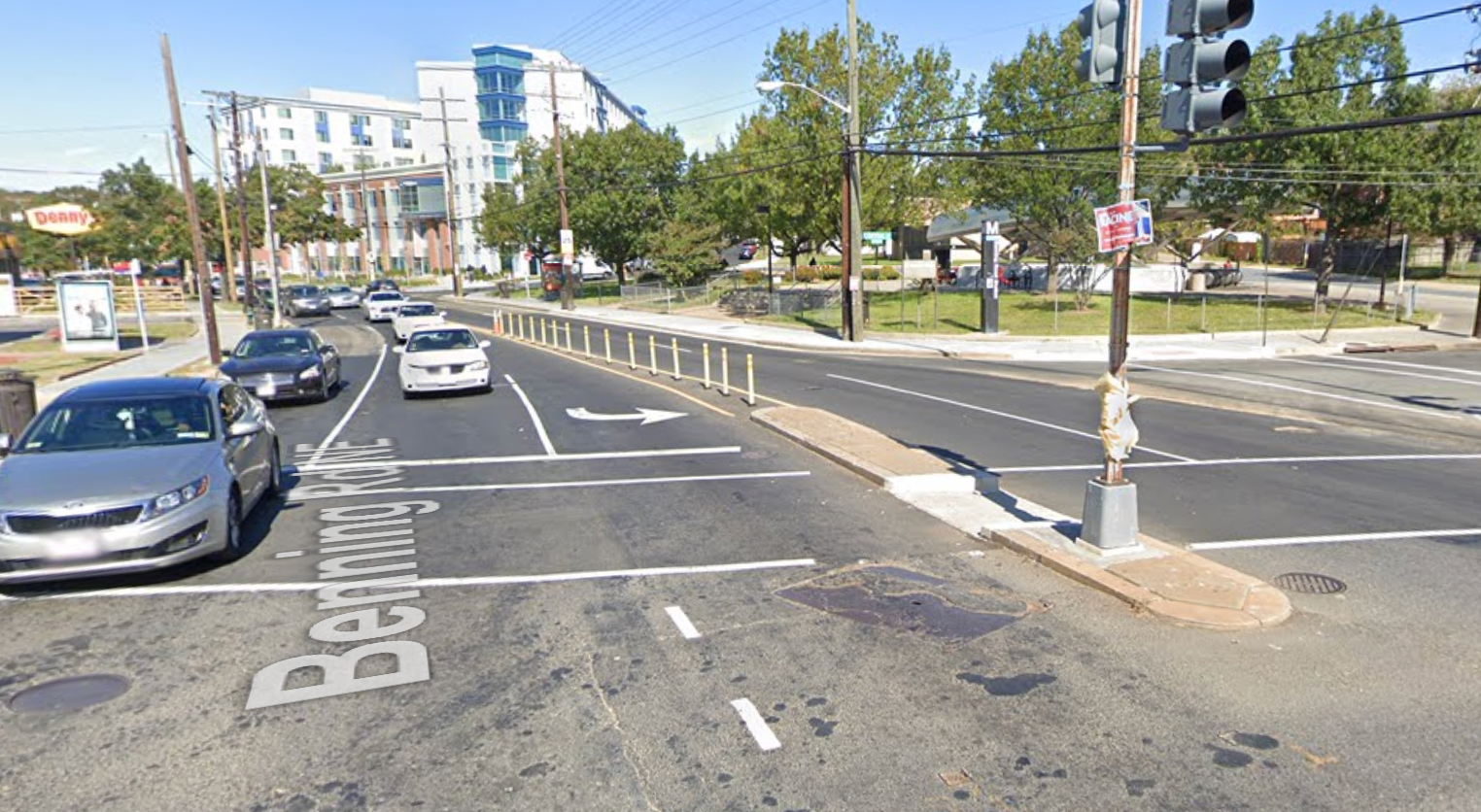 street view of East Capitol Street and Benning Road from google maps